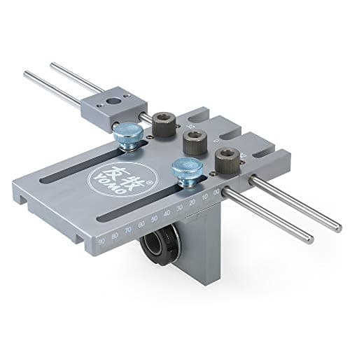 Leepesx YOMO 3-in-1 Punch Positioner Punching Locator Hole Drill Punch Positioner Guide Locator Jig Dowelling Jig for Furniture Fast Connecting Woodworking Drill Guide Kit Drill Template Guide 3-in-1
