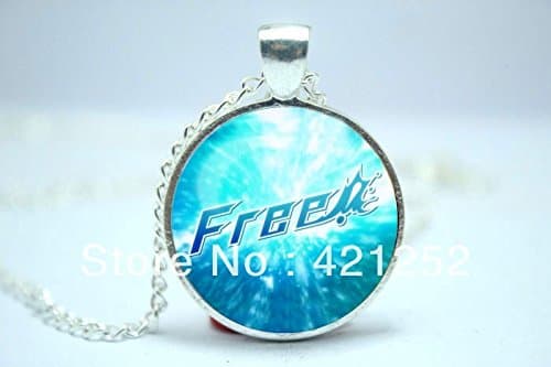 Pretty Lee 2015 Fashion Free!Iwatobi Swim Club Logo Symbol Inspired Glass Dome Pendant Cabochon Christmas gift