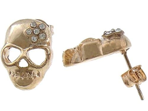Skull Earring-Bronze Tone