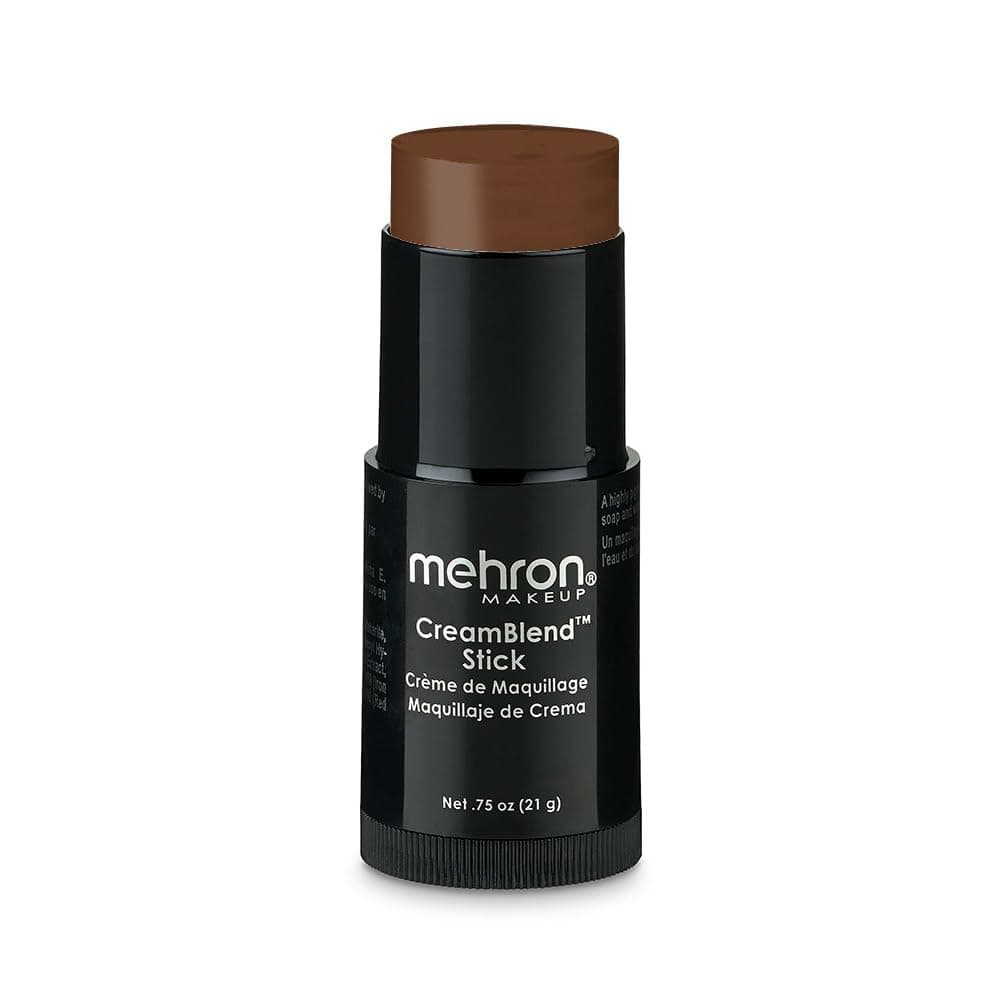 Mehron Makeup CreamBlend Stick - Foundation (.75 oz) (MEDIUM EBONY)