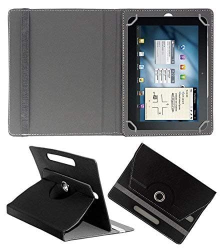 Hello Zone with Free Sim Adapter Kit UNIC N2 360� Rotating 7� Inch Flip Case Cover Book Cover -Black