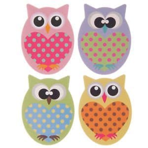 Lauren Billingham Cute Owl Emery Board Nail File (pink)