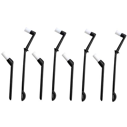 MIAO JIN 8 Pcs Coffee Grime Cleaning Tools Coffee Machine Cleaning Brush Espresso Machine Group Head Cleaning Brush (Black)