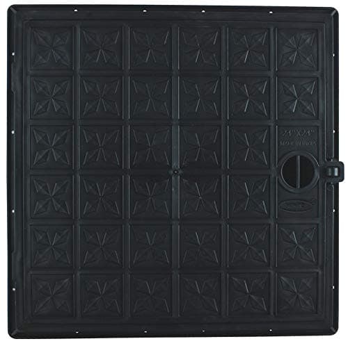 VENITO PVC Manhole Cover (Black, 24"x24")