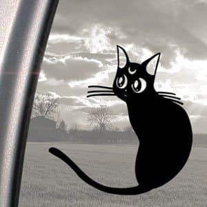 SAILOR MOON Black Decal Luna Cat Car Truck Window Sticker
