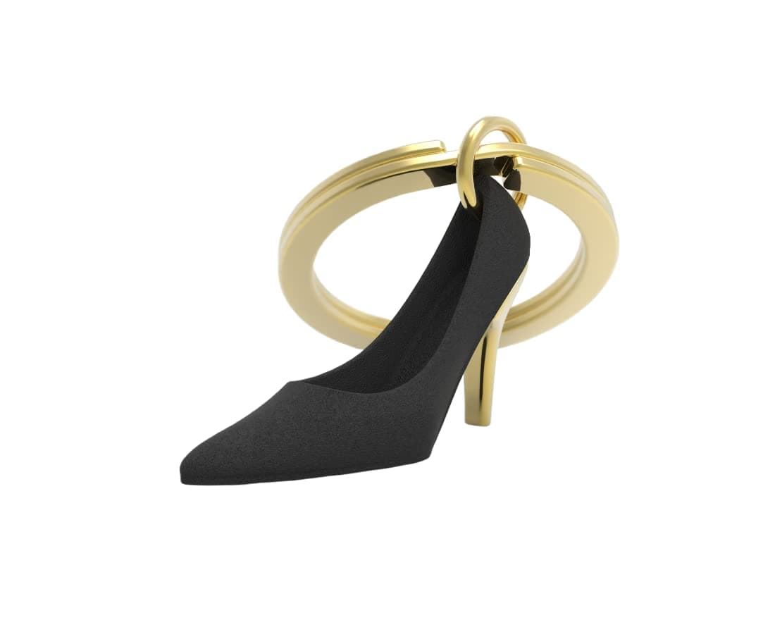 Pump Keychain High Heel Gift Accessory- Black