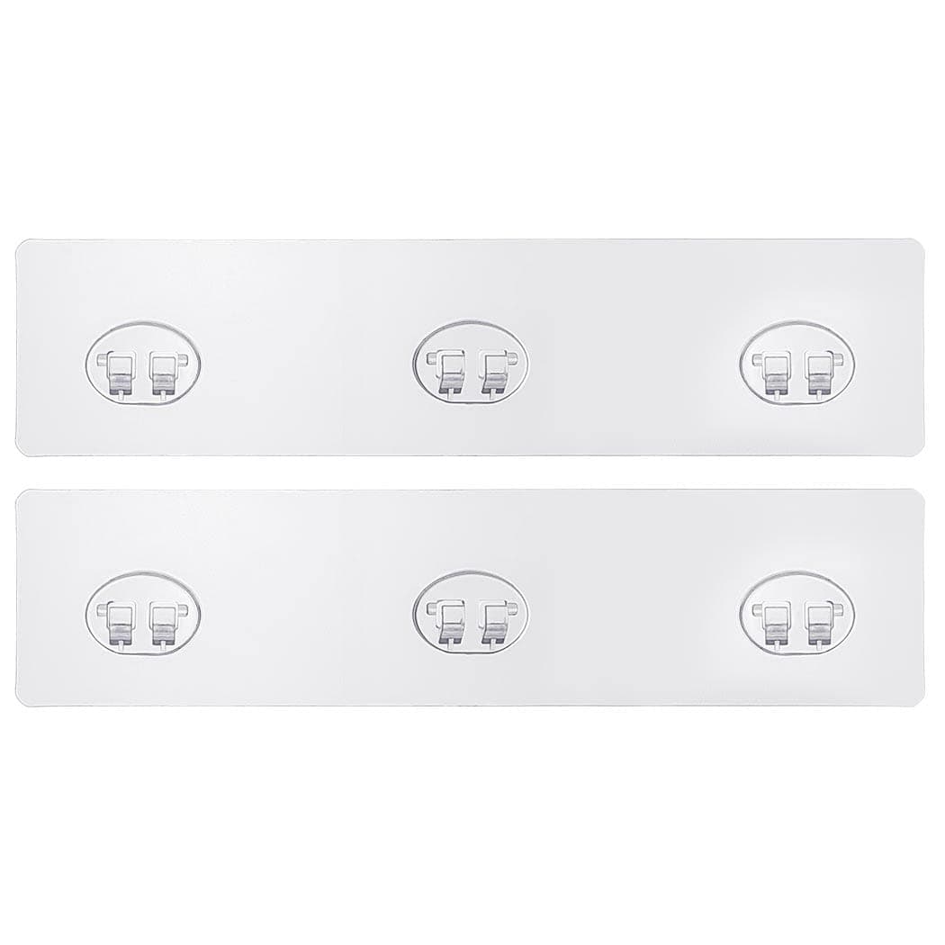 Conworld 2 Packs Shower Caddy Adhesive Replacement, Strong Sticky Heavy-duty Wall Adhesives Nail Free Transparent Adhesive Pad, Adhesives Hook for Shower Caddy, Kitchen Racks, Bathroom Storage Shelves