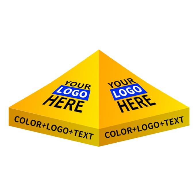 Custom Canopy Tent with Logo,Image,Text, Personalized Pop Up Canopy with for Business Trade Shows, Farmers Market, Dye Sublimation Heavy Duty Tent Top Replacement (10X10FT, Top only)