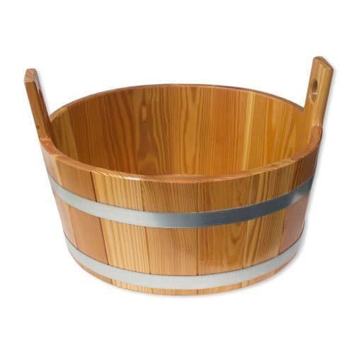 Blumenberg Sauna Bucket / Foot Bath Larch, interior and exterior Hygienic Coating approx. 16l