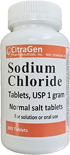 Sodium Chloride Tablets 1 gm, USP Normal Salt Tablets - 300 Tablets (1 Pack of 300 Tablets) by