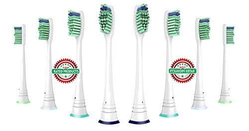 Premium Toothbrush Heads-Replacement for Philips Electric Tooth Brushes Dental ProResults, Platinum, EasyClean, DiamondClean, FlexCare, Gum Health Generic Model P HX 6014 (8 Count)