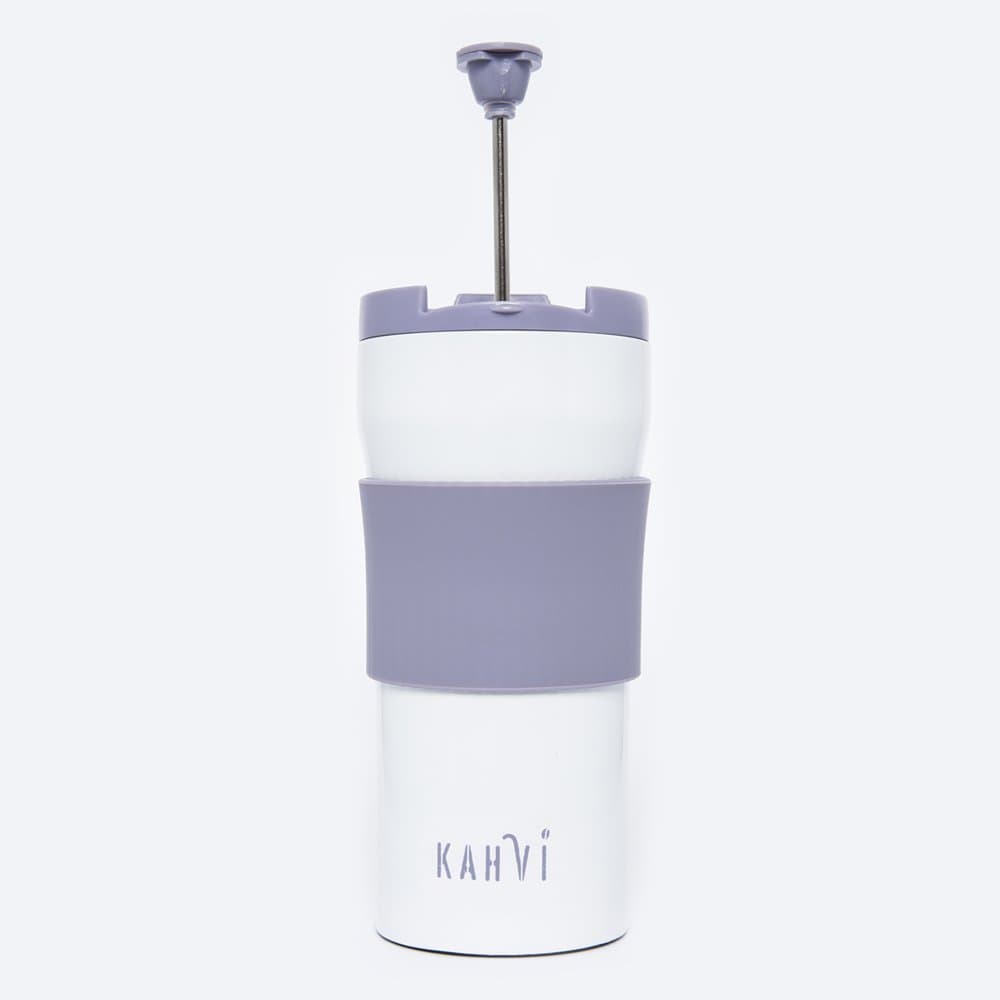 Kahvi Cafetiere Travel Mug/Coffee French Press/Tea Filter (Earl Grey) in Stainless Steel