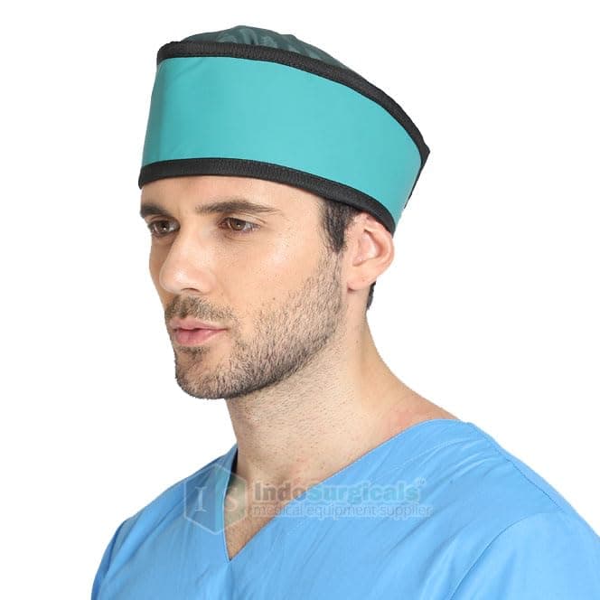 IS IndoSurgicals X Ray Lead Cap (Radiation Protection Head Shield), Lead Equivalency 0.35 mm - BARC Approved