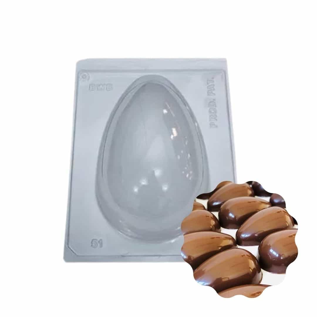 Plain Easter Egg 3-Part Chocolate Mold 500g Shell (BWB)