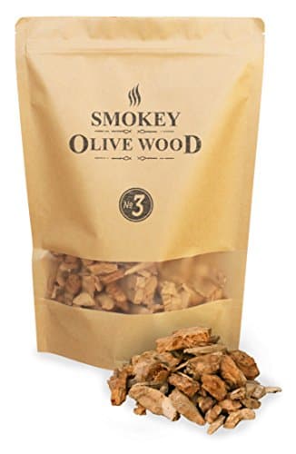 Smokey Olive Wood 1.7 liters (55.4 fl oz) Olive Wood Smoking Chips, grain size 2-3 cm (0.8-1.2 inches)