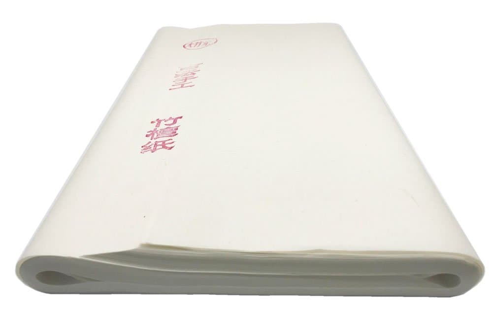 Easyou Handmade Sumi Paper Bamboo Xuan Paper for Chinese Calligraphy Practice for Small Characte 70 Ripe 50sheets 46x70cm