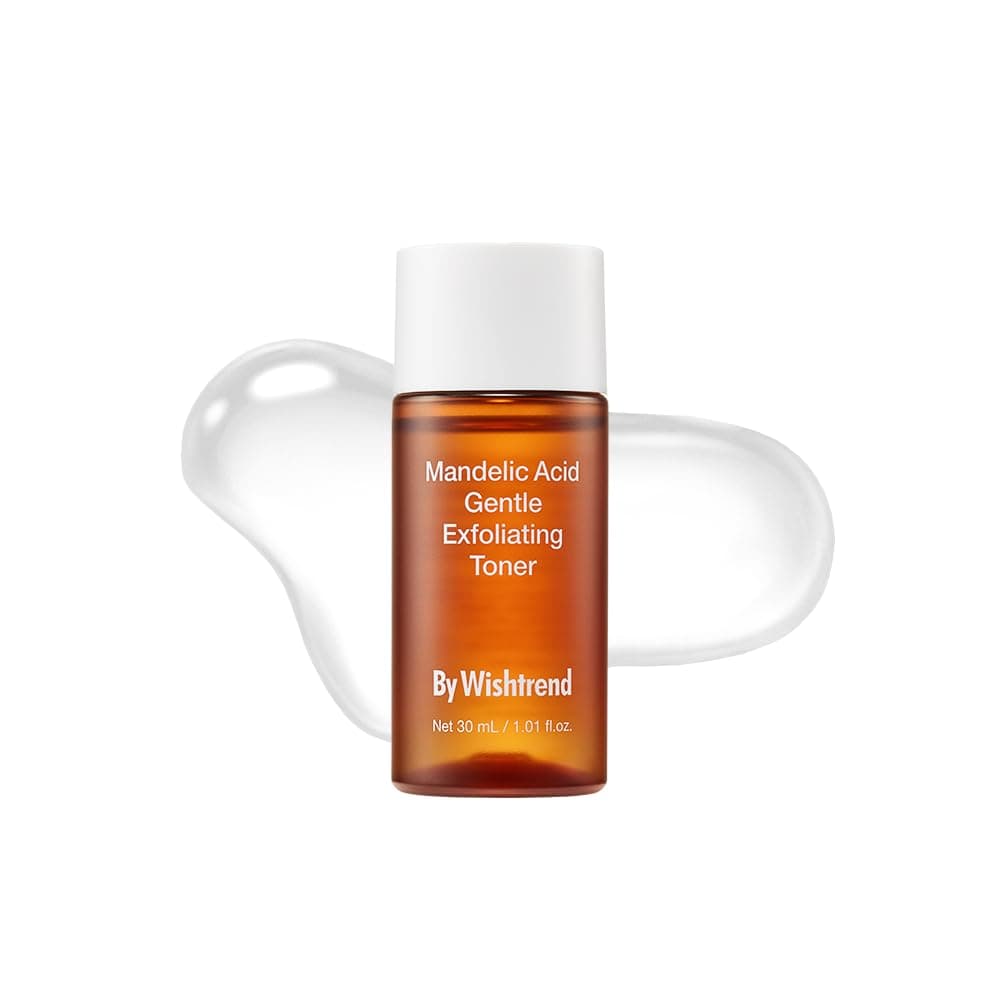 [BY WISHTREND] Mandelic Acid 5% Skin prep Water, Gentle Skin exfoliator for face, Aha Bha Toner, Ideal for Sensitive Skin | Helping clogged pores and Pigmentation (1.01 Fl Oz (Pack of 1))
