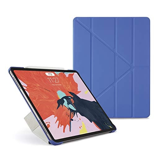 PIPETTO Origami iPad Case Pro 12.9" (2018) with 5 in 1 Stand & auto Sleep/Wake Function Royal Blue