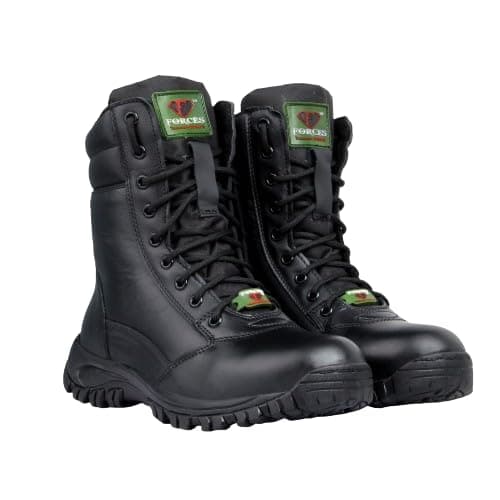 K. D. SPORTSForces Army Long Shoes with Zip Pattern & Full Leather for Men