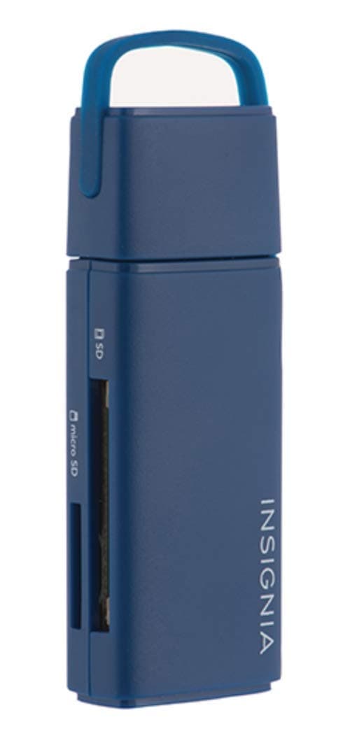 Insignia USB 3.0 2-in-1 Memory Card Reader (NS-DCR30S2B-C) - Blue