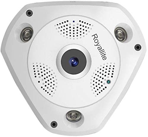 1-MP Fisheye 360° Panoramic Wireless WiFi HD IP CCTV Security Camera with SD Card Slot