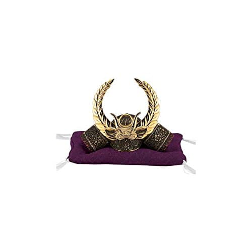 Japanese Samurai Kabuto helmet - Tokugawa Ieyasu - with cushion, box - Japan import [Standard ship by EMS with Tracking number & Insurance]