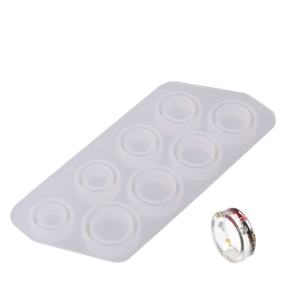 1PCS Flat Rings Mold- Handmade DIY Making Ring Jewelry Silicone Mold，Ring/Pendant Mould Jewelry Making Silicone Mold DIY Jewelry accessory