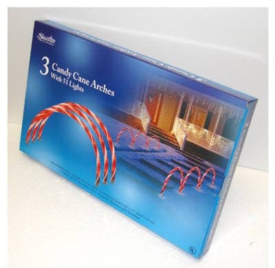 Sienna Llc 3Ct Candy Cane Arches E6474111 Christmas Outdoor Figures Lighted Santa/Misc