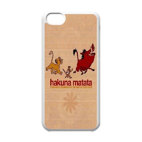 Cases for IPhone 5C, Lion King,hakuna Matata Cases for IPhone 5C, Bloomingbluerose White