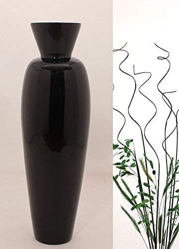 Green Floral Crafts - 27" Bamboo Asian Vase - Solid Black