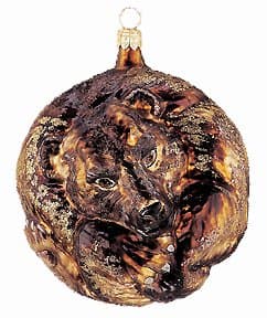 Slavic Treasures "AniBalls - Bear Collectible Blown Glass Ornament #01-414-A
