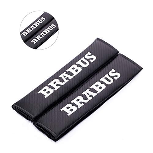 Car Seat Belt Pad Cover Embroidery Shoulder Pads Seat Belt 2 pcs For(BRABUS)
