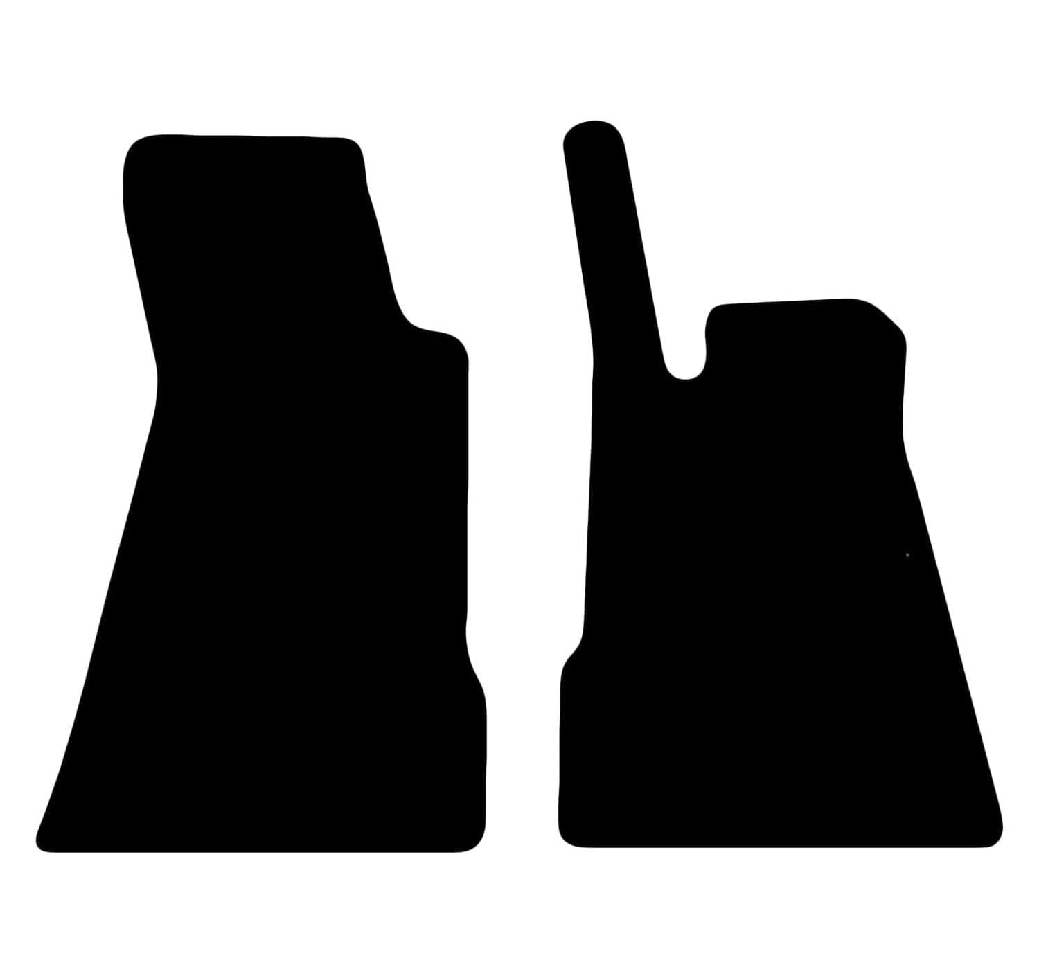 CarsioCarpet Car Mats For 2 Piece Set - Smart Roadster 2003 to 2006 Tailored Fit Floor Mat Complete Accessory Black Custom Fitted - All Weather, Anti-Slip Backing & Black Trim