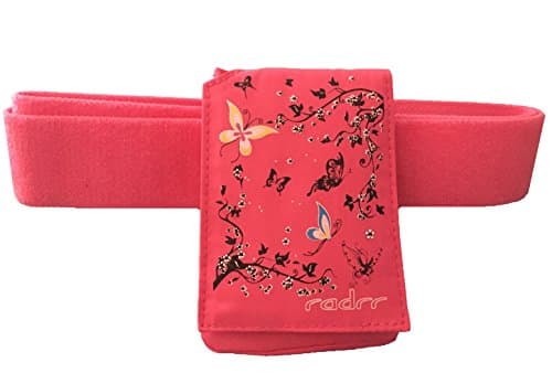 Insulin Pump Universal Case - Pink Butterflies Design with Belt
