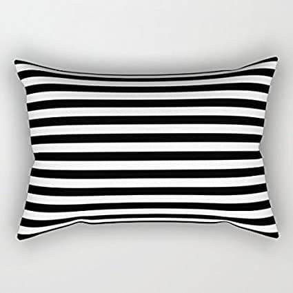 Black and White Rectangle Pillow Case Couch Throw Pillows Rectangular Pillow Covers 12 x 20 for Cushions