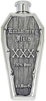 3oz Embalming Fluid XXX Pewter Emblem Coffin Flask