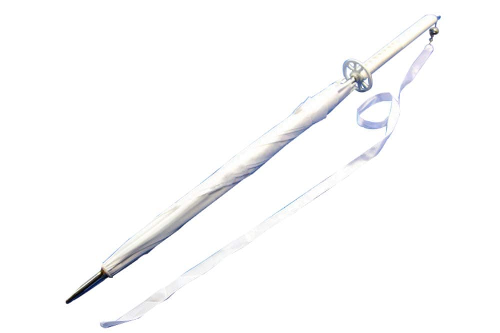 Bleach Cosplay Kuchiki Rukia Zanpakuto Sleeved White Snow Model Umbrella