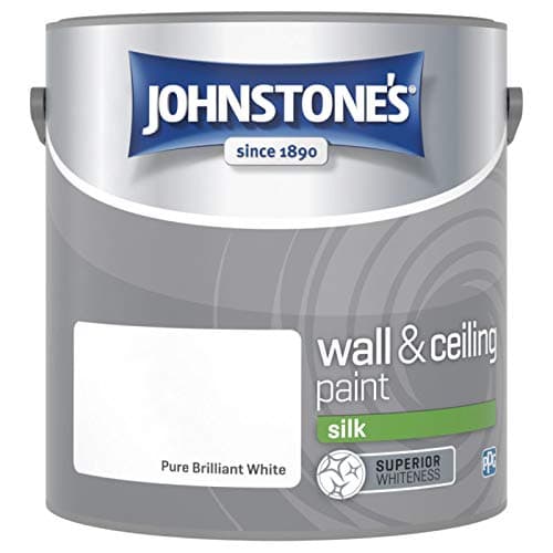Johnstones No Ordinary Paint Water Based Interior Vinyl Silk Emulsion Brilliant White 2.5 Litre