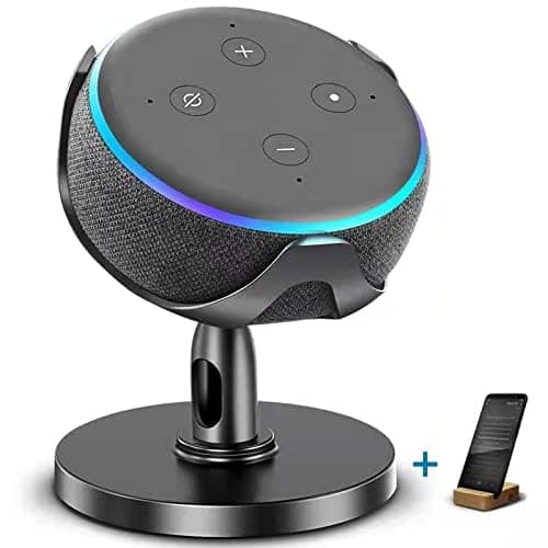 Echo Dot Stand, Table Holder for Echo dot 3rd Generation, 360° Adjustable,Black