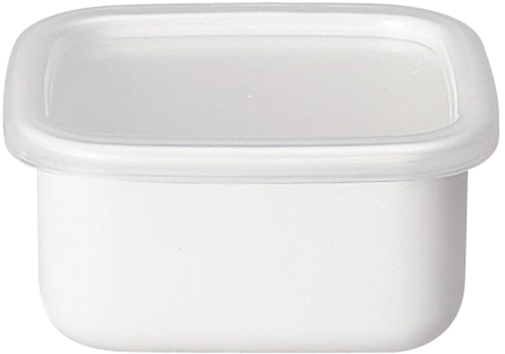 White Enamel Stockpot Food Container (S) Imported from Japan (One Pack)