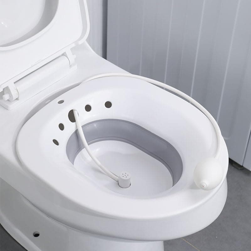 Foldable Sitz Bath for Toilet Hemorrhoids Treatment and Post Partum Care, Yoni Steam Bath Seat for Pregnant Women, Bidet Bowl