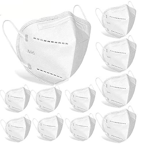 Kaashmora Pack of 100 Multicolor N95 Mask White Color for Adult featured Reusable and Washable