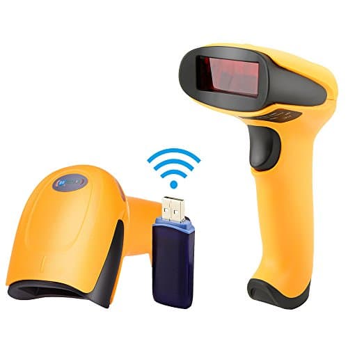 NETUM Wireless Barcode Scanner, Laser Portable Barcode Reader Handhold Bar Code Scanner with USB Receiver for Warehouse, Store, Supermarket
