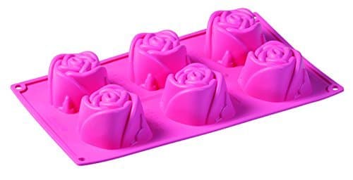 Pavonidea FR052Blossom Rose, Pink Multiportion Tray, 6 x Monoportionsize 75x40 mm 100% Platinic Silicone