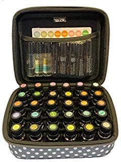 Essential Oil Carrying Case Holds 30 5ml-15ml - Perfect for Traveling with Oils! Multiple Colors! (30 Vial, Gray Polka Dot)