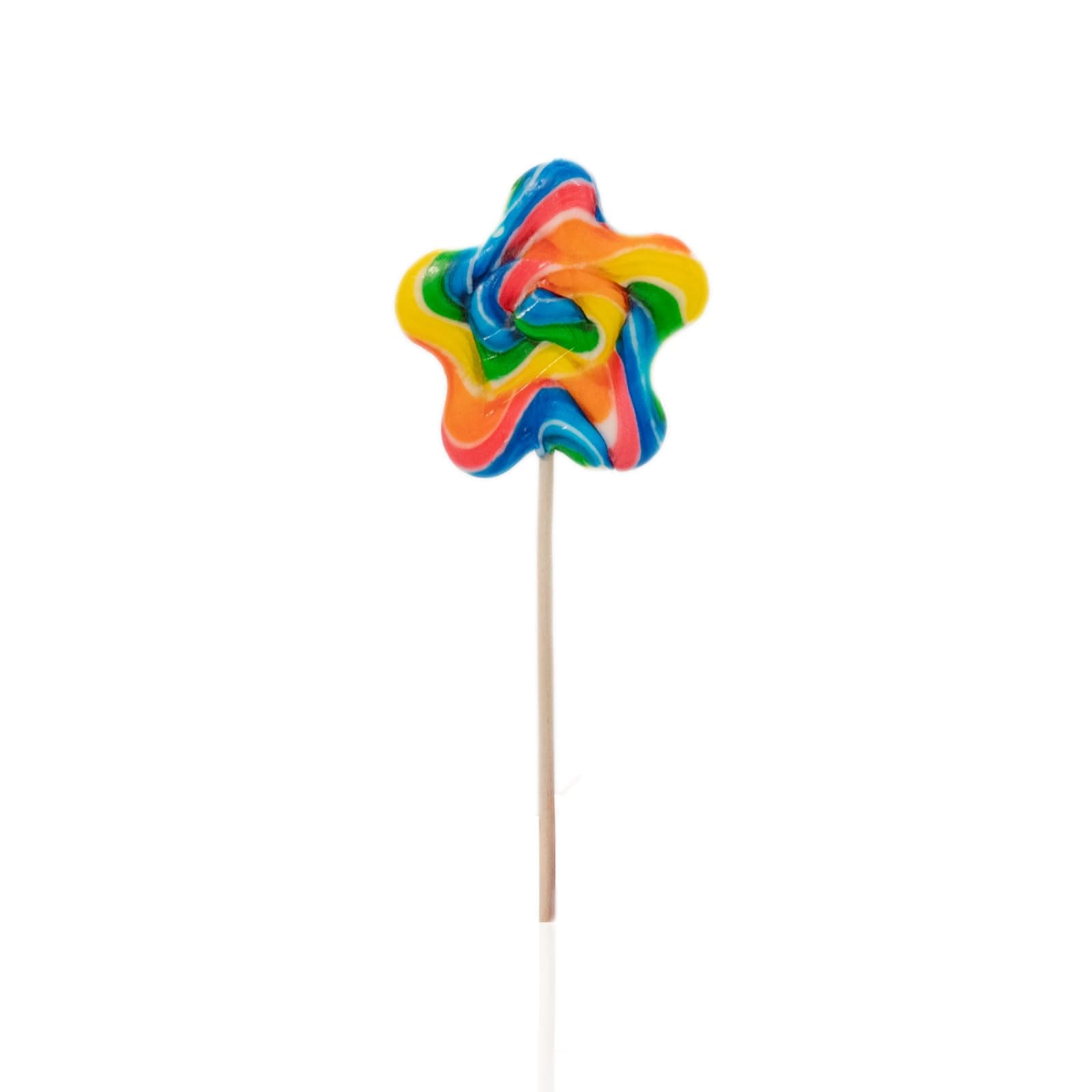 Lollipop Rainbow Star Swirl Lollies 50g Kids Party Bags Sweets. Halal Vegan. Cake Toppers & Party Favours Great Value. Assorted Colours (1)