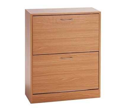 Double Door Shoe Cabinet - Beech