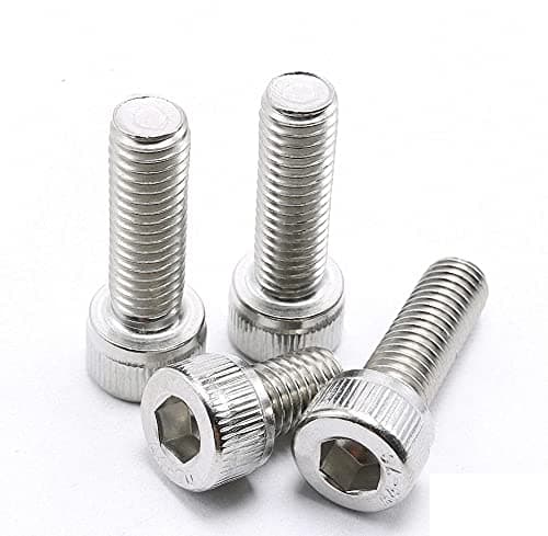 3D INNOVATIONS M4 X 10 Socket Head Cap Screws, Allen Socket Drive, A2-70, 304 Stainless Steel, Fully Thread, Bright Finish, Machine Thread, Quantity -25 pieces (M4 X 10)
