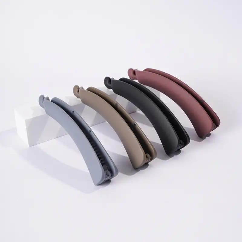 4 Pcs Banana Hair Clips For Women Thin Hair,Strong Holder 4.3" Large Ponytail Matte Cute Banana Clip Hairs,No Slip Girl Ladies Fashionable Beauty Clamp Clasp Clip,Multi