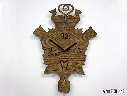 Cats Modern Cuckoo clock - Wooden Wall Clock
